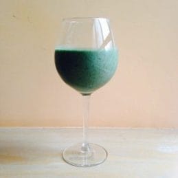 spirulina with water in a glass