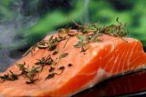 salmon with herbs