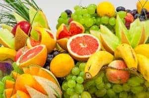 Citrus fruits, grapes and bananas