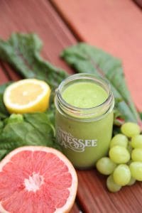 Green smoothie grapefruit grape and lemon