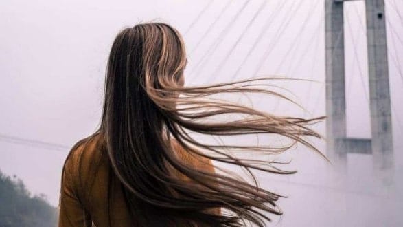woman with unbound hair
