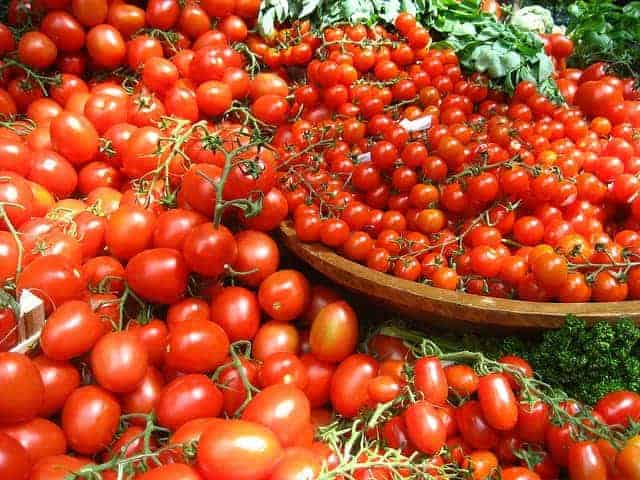 plenty of tomatoes on the bowls