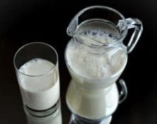 milk in a jug and a glass