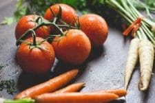 tomatoes, carrots and parsley