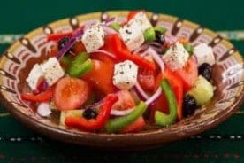 vegetable salad with feta cheese