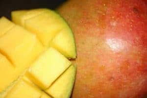 Sliced African mango