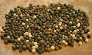 dried black peppercorns