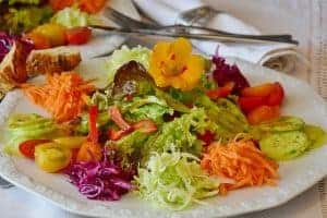 Vegetable salad on a plate