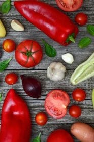 Colourful vegetables on the table