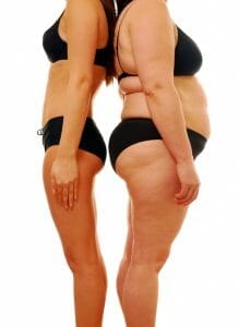slim vs. obese, weight loss