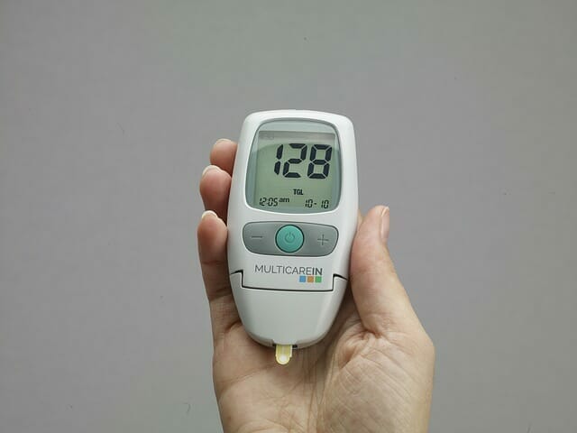  a glucometer in your hand