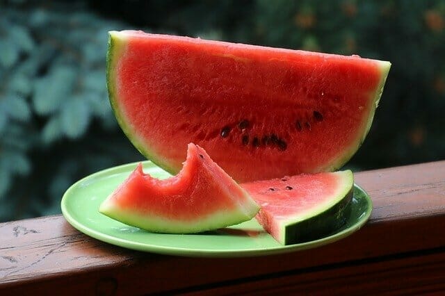 Sliced watermelon