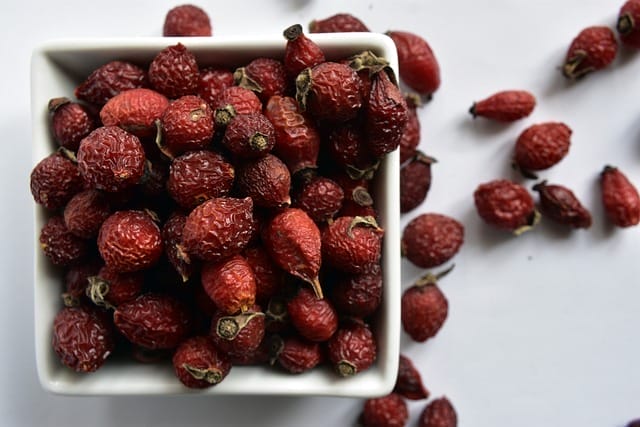  dried rosehip fruit